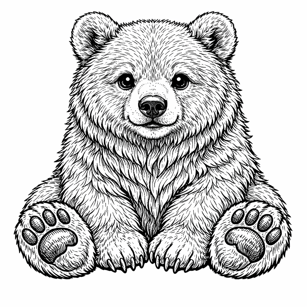 Fine Detail AI coloring page style example — intricate line art